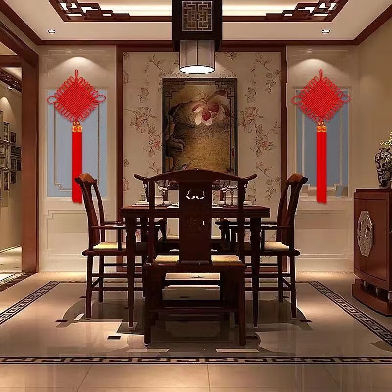 编织绒布中国结 1.5线10盘(绣球金福款)高清大图