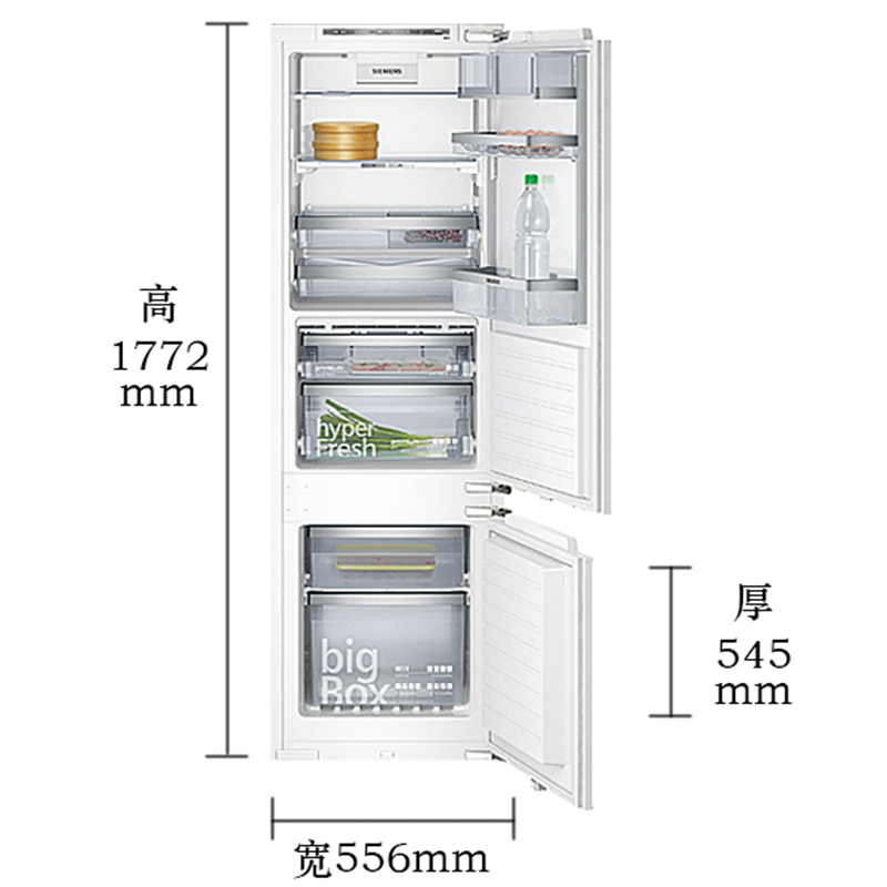 SIEMENS/西门子 KI86FHD30C 德国原装进口 零度保鲜 混冷无霜 嵌入式冰箱高清大图