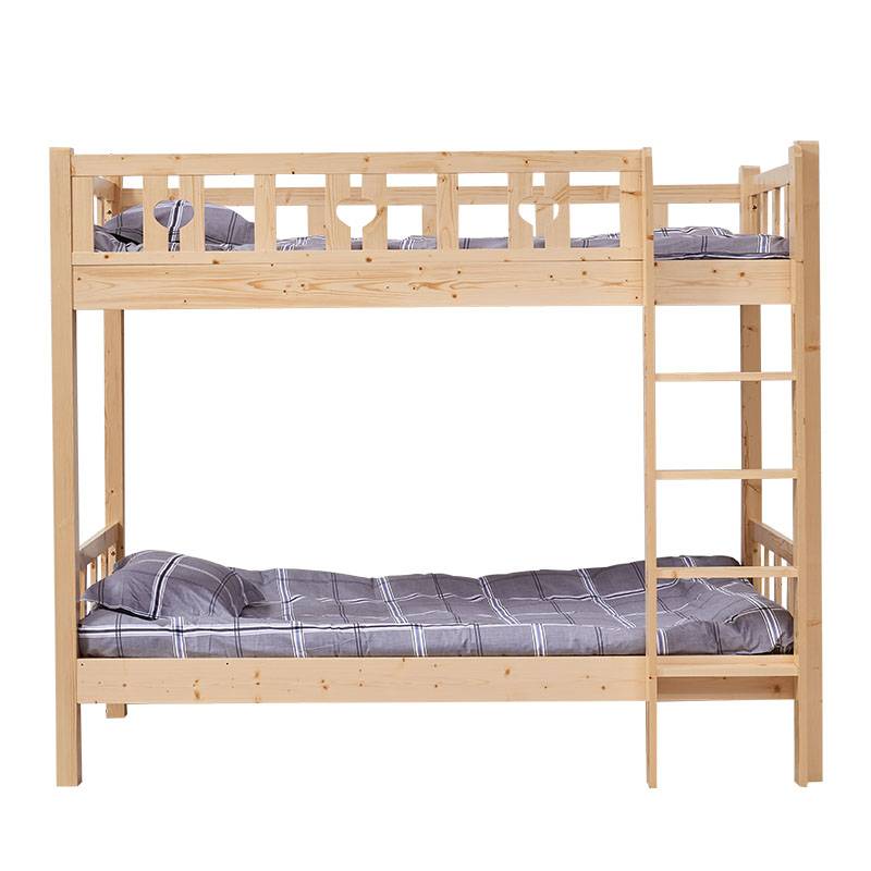 广亿隆实木床宿舍公寓高低床子母床双层床原木色高清大图