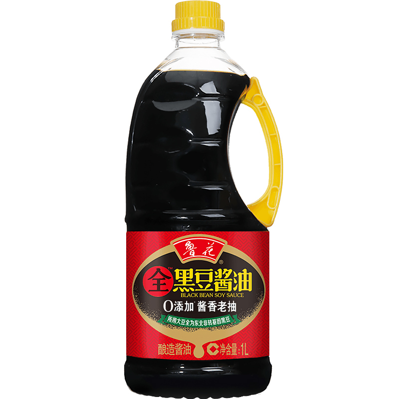 鲁花全黑豆酱油酱香老抽1L