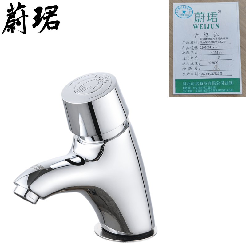 蔚珺按压延时水龙头冷热混合型19010011752个