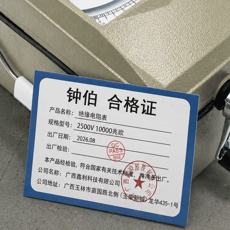 钟伯 绝缘电阻表 2500V 10000兆欧 台高清大图