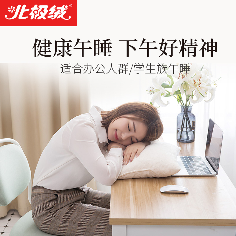 北极绒(Bejirog)泰国天然乳胶靠枕碎乳胶填充沙发靠垫办公室午睡枕抱枕汽车靠背枕头枕芯小号