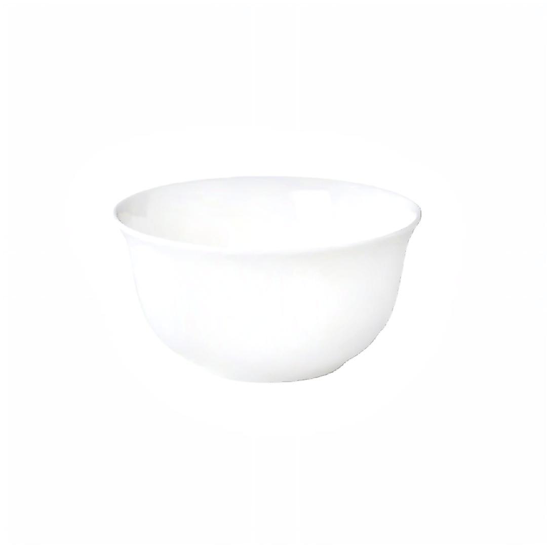 Remec 金禹瑞美骨瓷 纯白花语 4.5英寸 金钟反口米饭碗 4个/箱 碗 饭碗 小碗 一箱