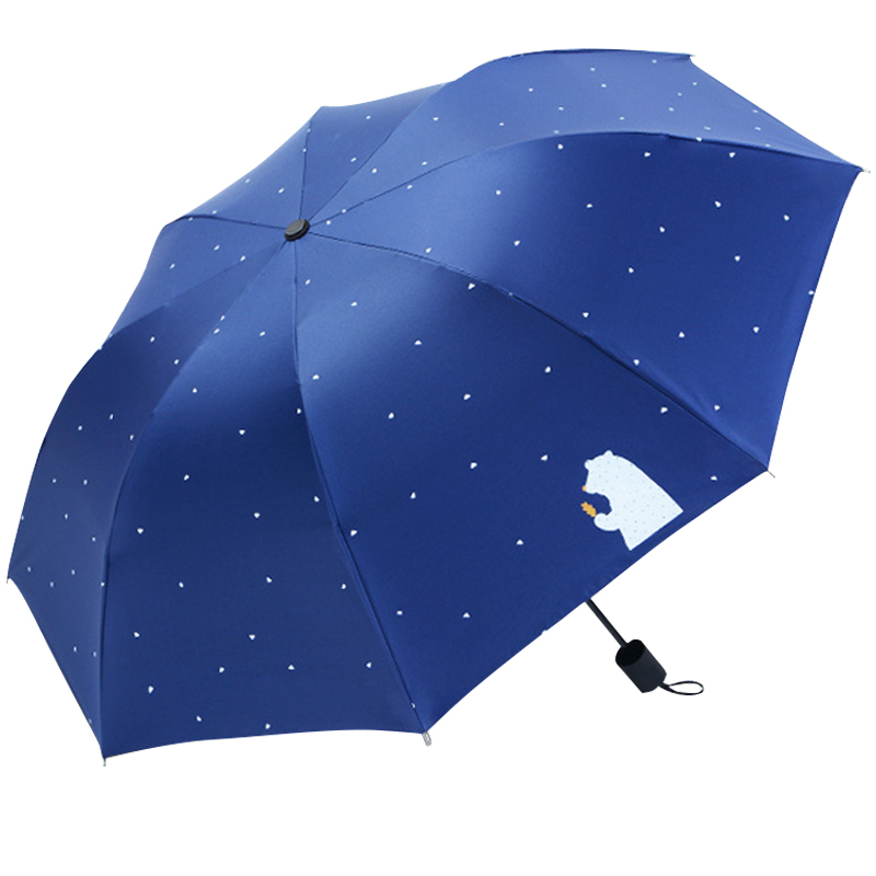 手动钢骨伞架 黑胶布 橡胶漆手柄YF-S2021018晴雨两用伞