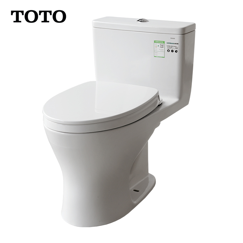 TOTO卫浴超漩式家用马桶无棱内壁连体节水智洁釉面坐便器817 坑距305