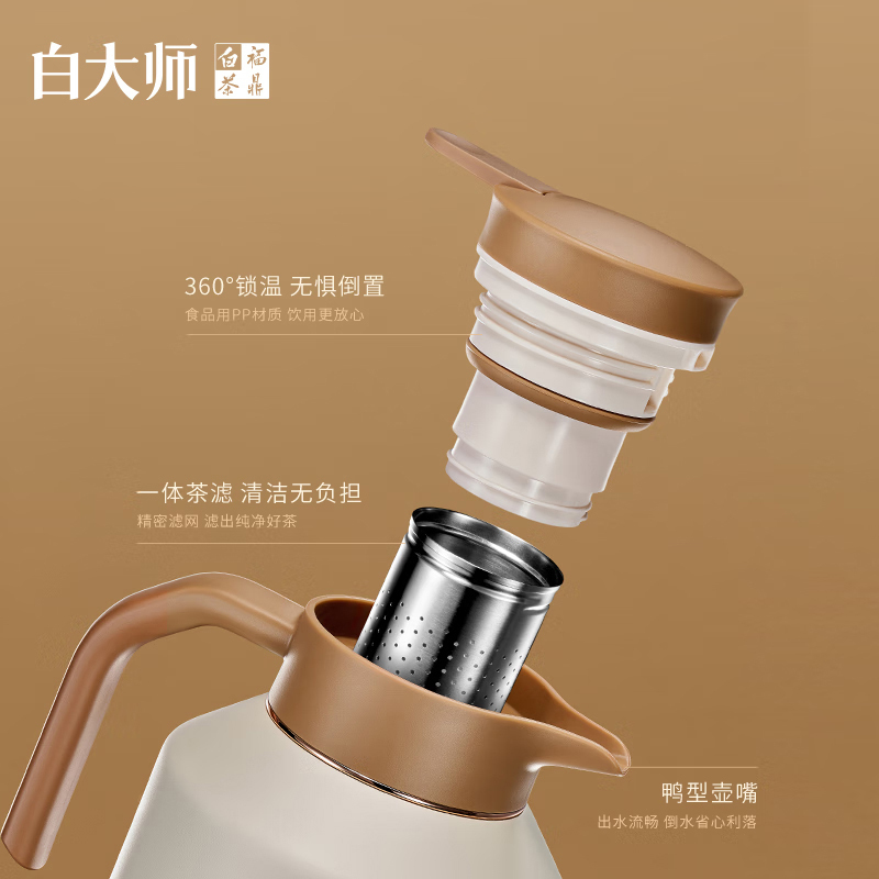 白大师白茶闷享乐方片壶2017年寿眉茶礼盒装茶礼120g