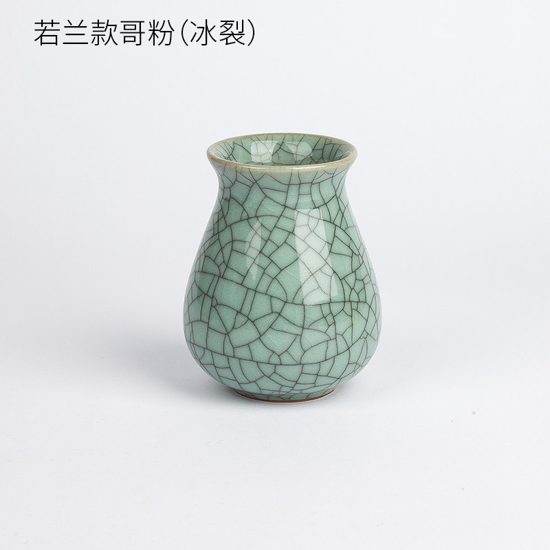 中国风陶瓷多功能笔筒学生桌面复古创意文具收纳盒可爱简约大容量圆形毛笔筒笔桶办公桌摆件女ins时尚 三维工匠 若兰款弟粉