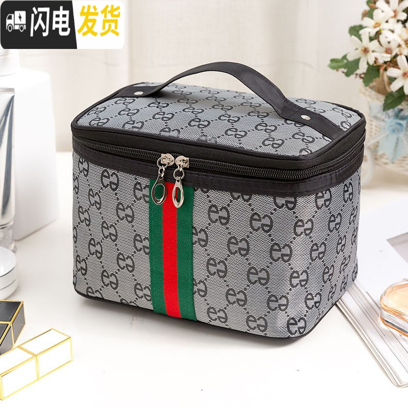 三维工匠大号便携旅行化妆包女学生大容量化妆品收纳盒手提防水洗漱包包收纳包高清大图