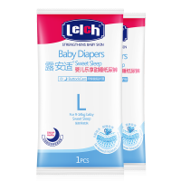露安适/lelch夜用柔护纸尿裤试用装婴儿L码3P装超薄透气尿不湿非拉拉裤