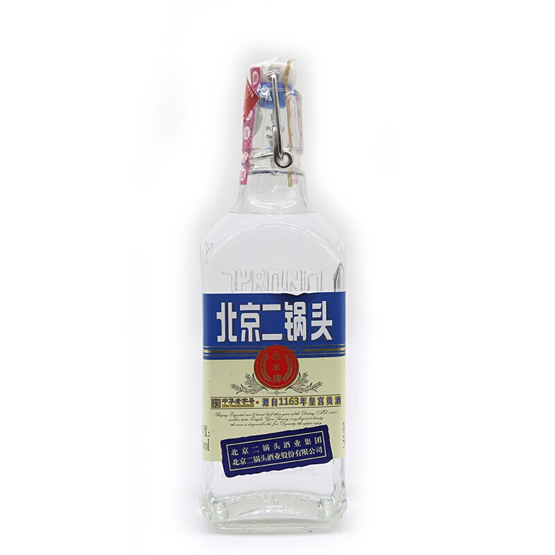 永丰二锅头酒 出口型小方瓶 清香型白酒 42度500ml*12瓶 三种颜色随机