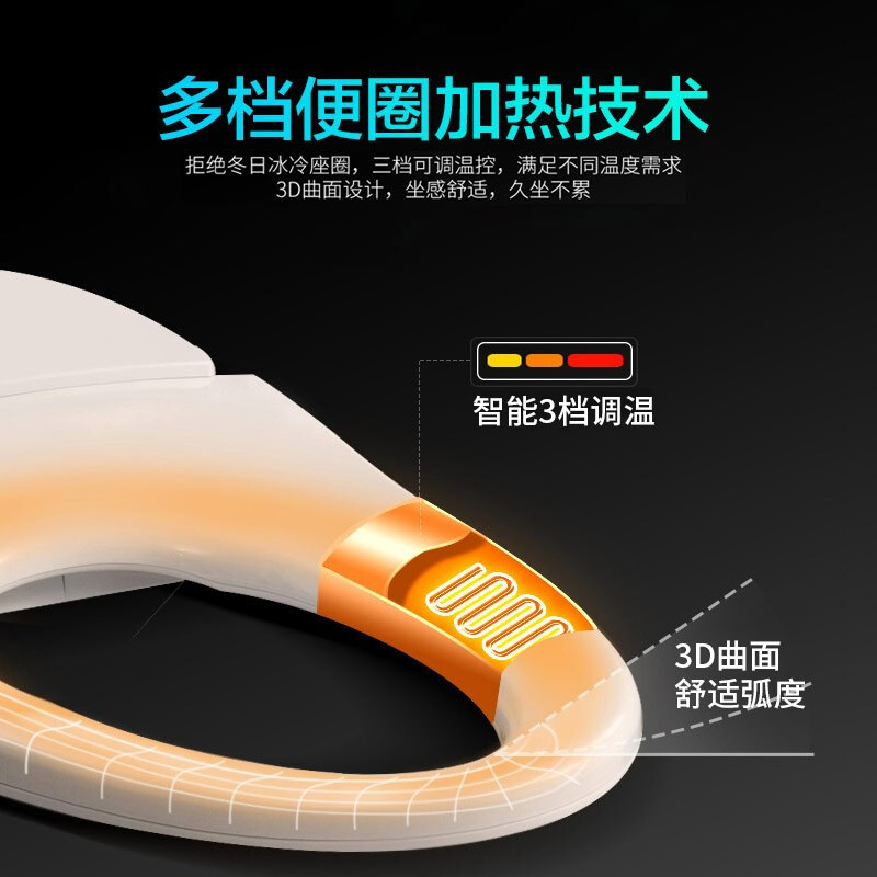 松下智能马桶盖板除臭按摩日本即热式冲洗烘干坐便器座圈D型PK30D