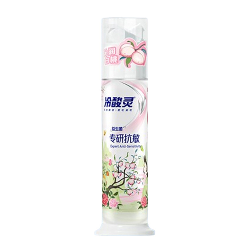 冷酸灵牙膏专研抗敏清甜萦绕果香口腔沁润白桃味130g