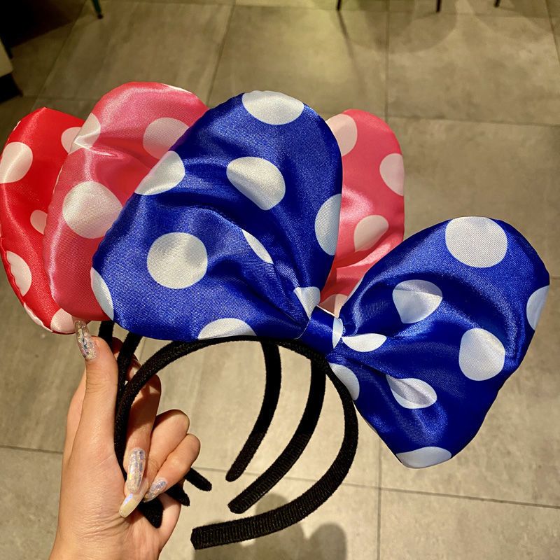 迪士尼发箍米妮米老鼠头饰蝴蝶结兔耳朵聚会发饰上海迪斯尼头箍女