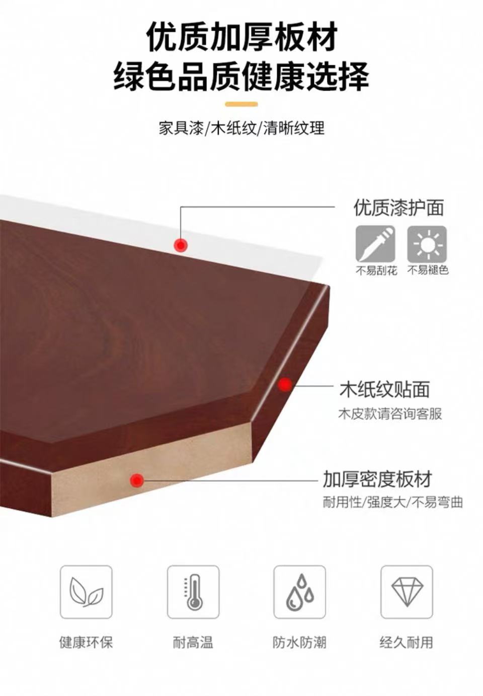 哈御木坊可定制办公桌带副柜HYMF-BG117/套高清大图