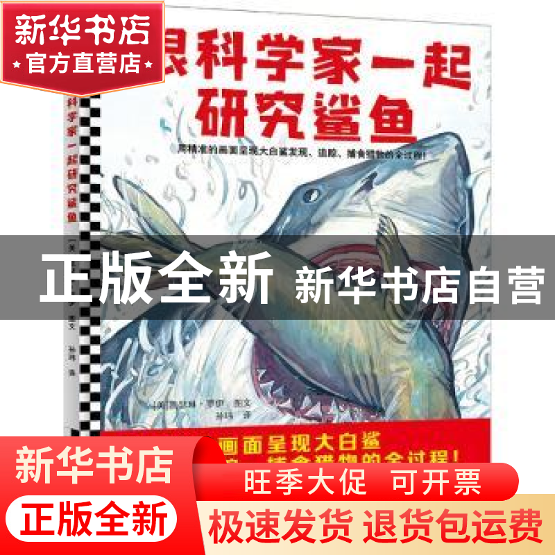 正版 跟科学家一起研究鲨鱼 [美]凯瑟琳·罗伊(Katherine Roy),高清大图