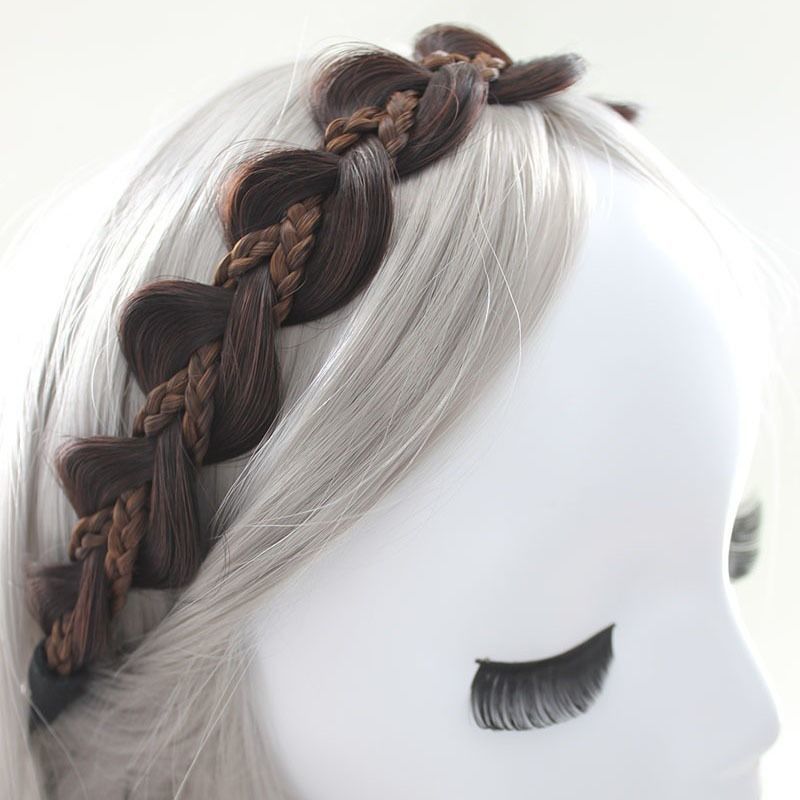 图书>传记>其他>图书其它>假发女手工编织葫芦辫发辫款时尚头饰女士