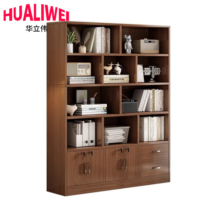 华立伟落地书柜1.4米台高清大图