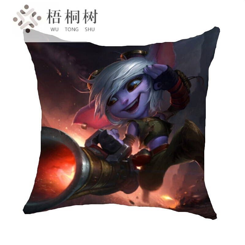 抱枕LOL烈焰雄心抱枕沙床头汽车靠垫麦林炮手崔丝塔娜扎克圣诞精灵魅惑女巫崔丝塔娜