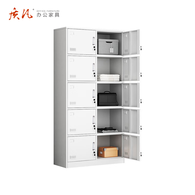 质凡钢制十门更衣柜储物柜/ZF-GYG008/850*390*1800高清大图