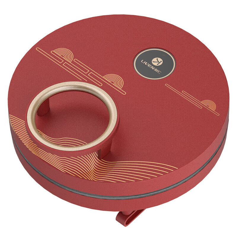 利仁电饼铛双面加热加深加大烤盘全自动煎饼中国红LR-J2951