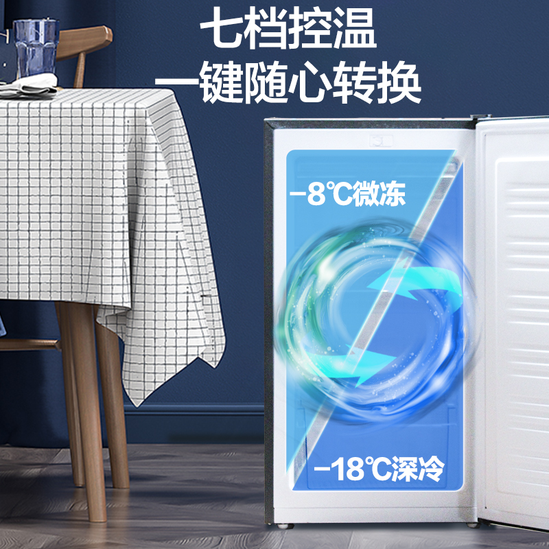 新飞(Frestec)72升家用租房迷你小型单温立式冷柜 一级能效 省电节能 小巧玲珑高清大图