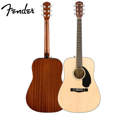 芬达自营 Fender CD-60S系列 原声 单板民谣木吉他 圆角桃花芯木背侧板 云杉木41英寸 NAT原木色