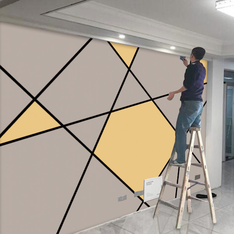 闪电客电视背景墙壁纸北欧墙纸几何图案3d立体简约现代影视墙布壁画