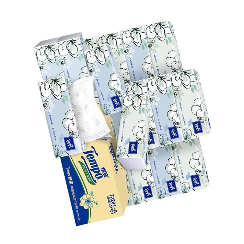 得宝 T2281-A 90抽四层M码抽纸 (茉莉花)抽取式纸面巾 16包/箱