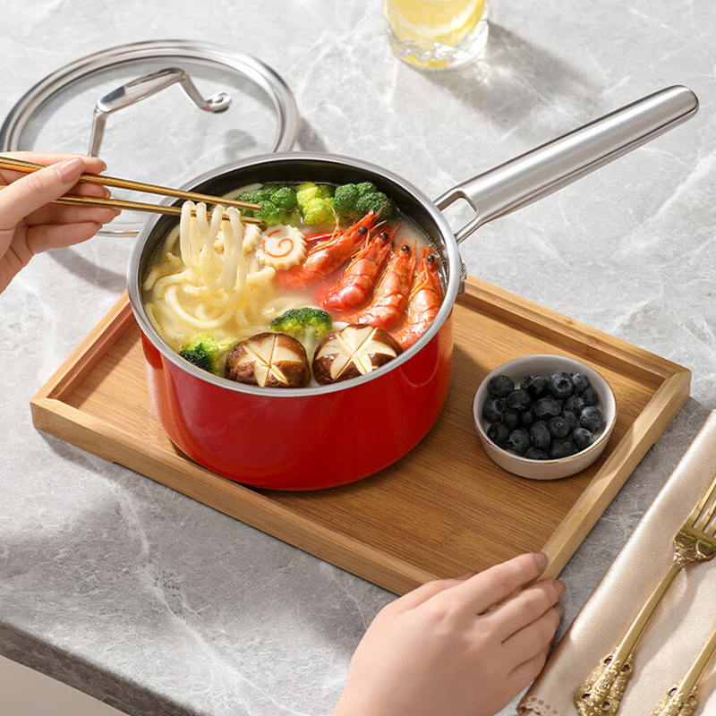 德世朗 云璟系列珐琅奶锅(18cm)DP908-S18RD高清大图