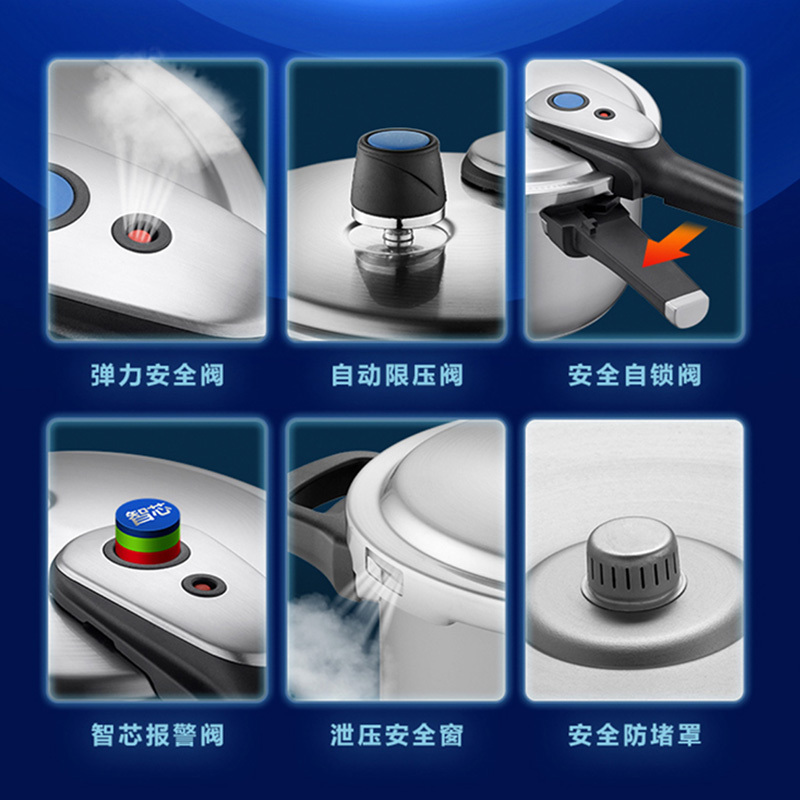 爱仕达(ASD)锅具高压锅YS20D1WG 20CM家用安全防爆快煮锅 家用燃气明火专用压力锅 省时高效
