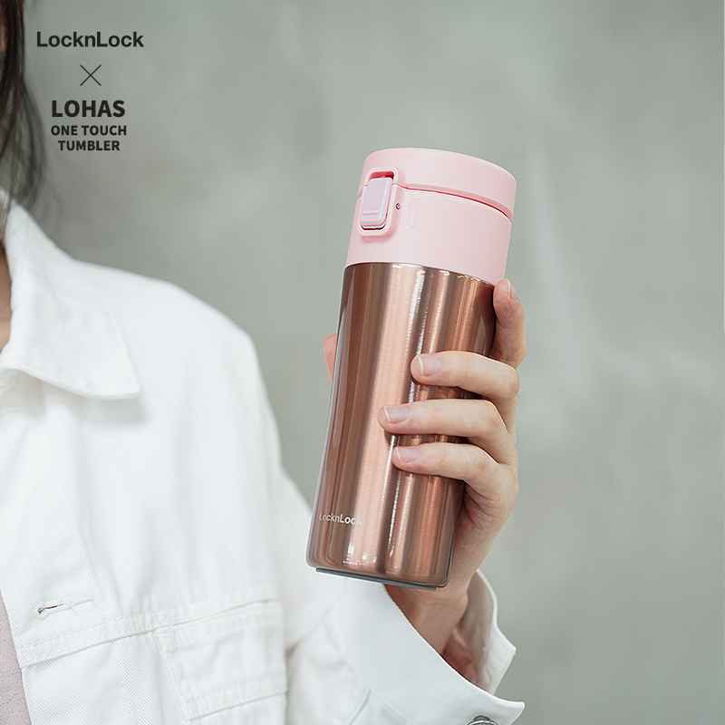 乐扣乐扣(LOCK&LOCK)鎏金杯 一键式弹跳保温杯316不锈钢商务便携保温保冷水杯子360ML