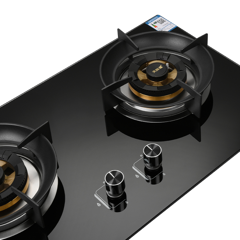 灶具T2953钢化玻璃直燃火天然气台嵌俩用JZT-B8333高清大图