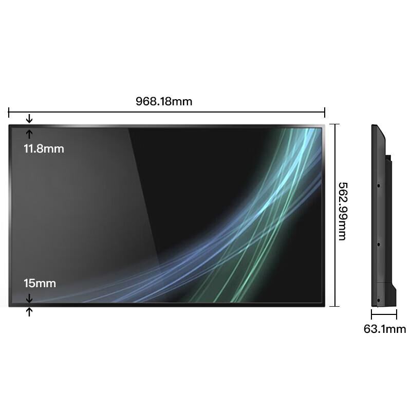 冠捷(AOC) 43F12 监控专用显示器43英寸全高清IPS大屏监视器广视角RS232接口 台 显示器