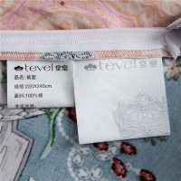 床上用品四件套纯棉田园风格印花舒适全棉床单被套水洗1.8m双人套件