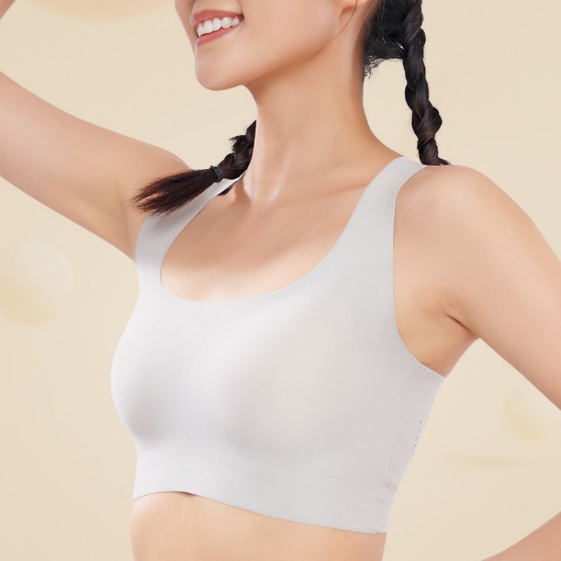 yottoy云朵运动文胸(低强)浅灰、绿、黑、深蓝、棕高清大图
