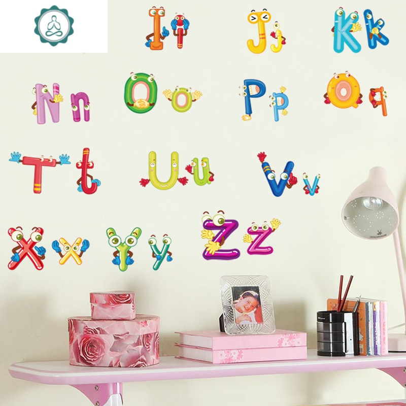 婴儿贴画墙贴早教启蒙卡通动物英语贴纸宝宝墙壁墙上贴图儿童 封后 26