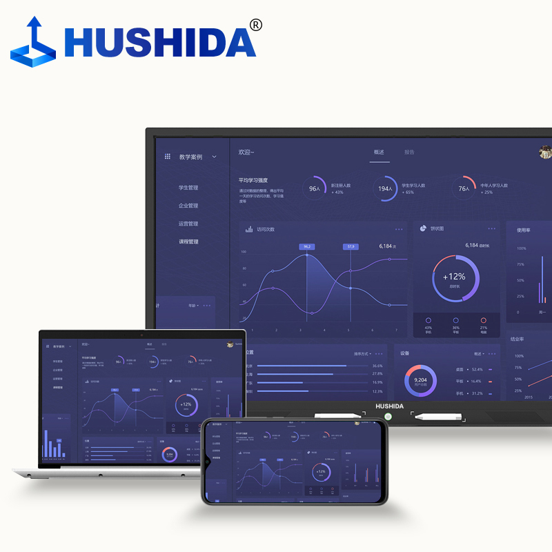 互视达(HUSHIDA) 75英寸会议教学一体机触摸屏黑板电子白板培训会议平板触控查询机显示器Windows i5 BGCM-75