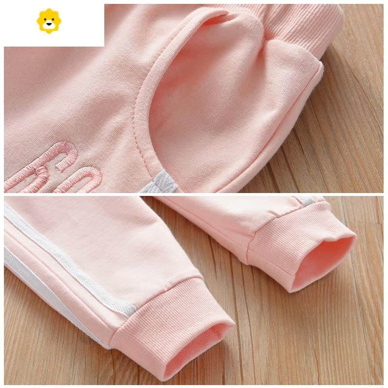 喻娄女童裤子春秋20新款小女孩宽松休闲薄款长裤童装百搭运动裤套装图片