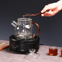 尚帝 全玻璃蒸茶壶蒸汽壶大容量加厚耐热蒸茶器煮黑茶壶电陶炉套装茶具