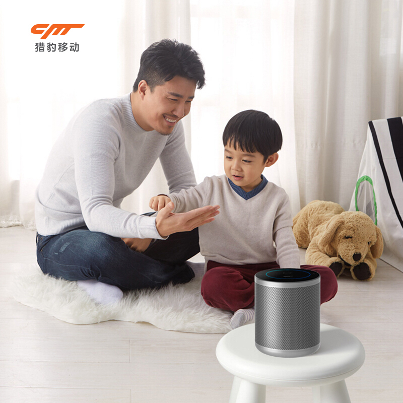 猎豹移动(CM) 小豹AI音箱 低音炮 蓝牙音响智能音箱HiFi音质语音控制家电专业级音箱 智能语音 黑色