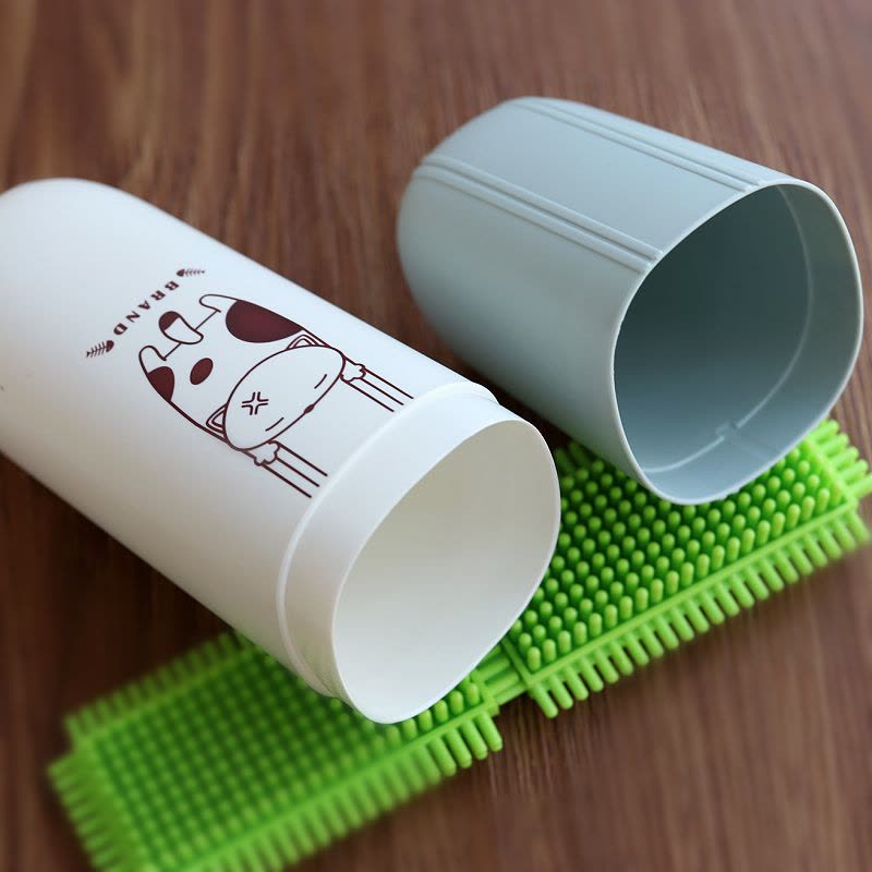 藕粉色 旅行便携洗漱杯牙刷盒子刷牙杯子女可爱牙具收纳盒学生旅游牙刷杯图片