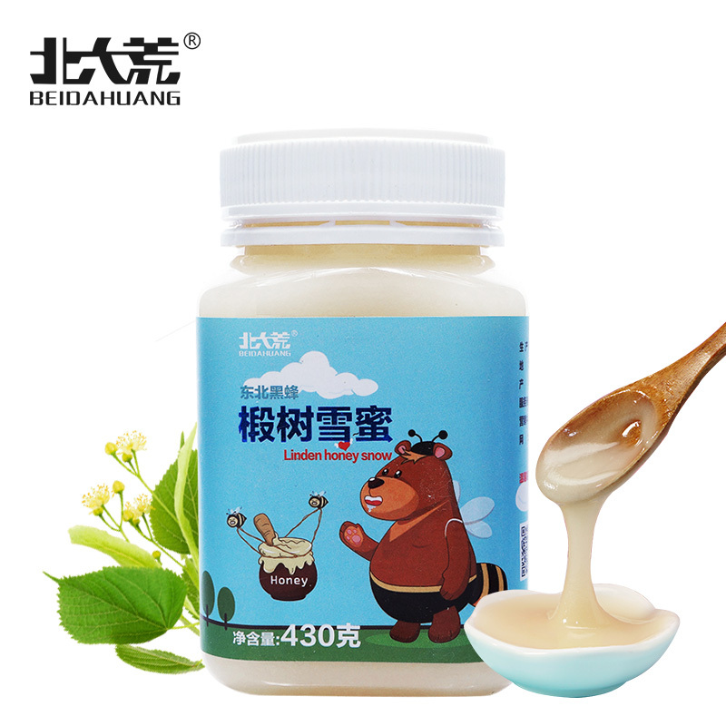 北大荒 椴树雪蜜 蜂蜂熊系列 东北黑蜂 纯蜂蜜 430g