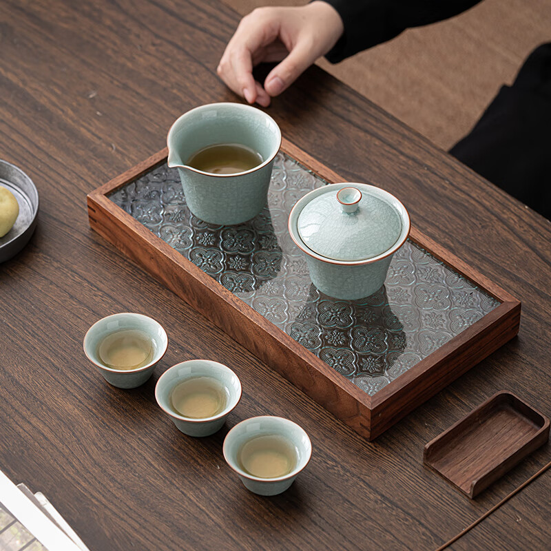 苏氏陶瓷/SUSHI CERAMICS J0702 汝窑开片可养冰花釉便捷茶具 (单位:个)高清大图