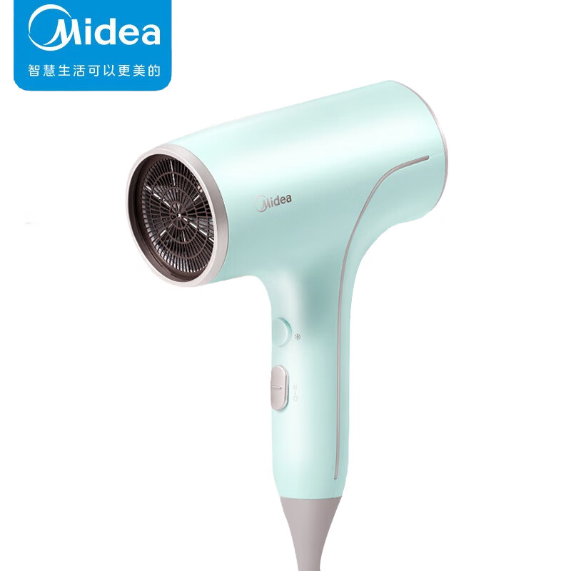 美的(Midea)速干柔顺护发防烫风嘴电吹风青杏绿 MB-AY0304