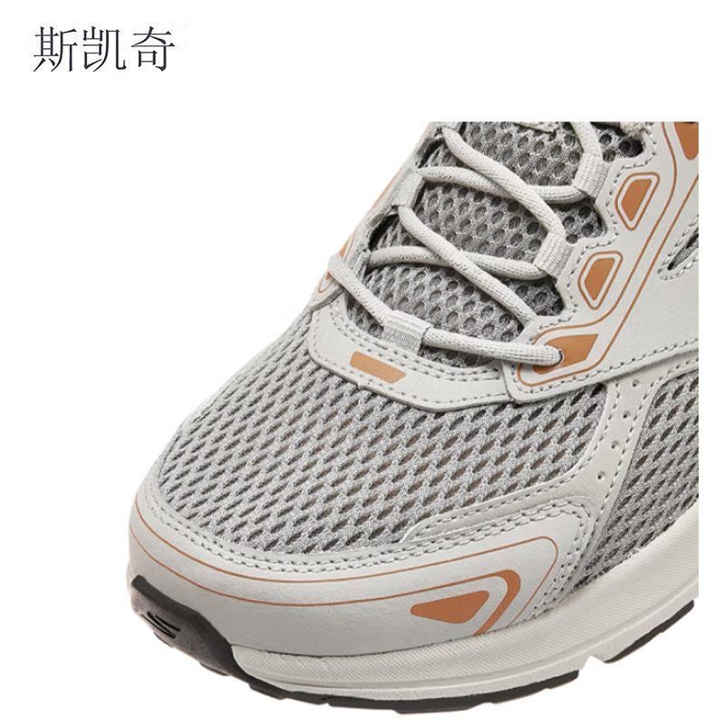 斯凯奇 软底网面跑步男鞋 220036-GYOR75 双高清大图