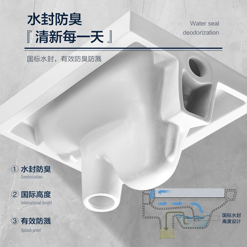 箭牌蹲便器蹲坑式卫生间便池便盆家用农村厕所大便器蹲厕水箱套装