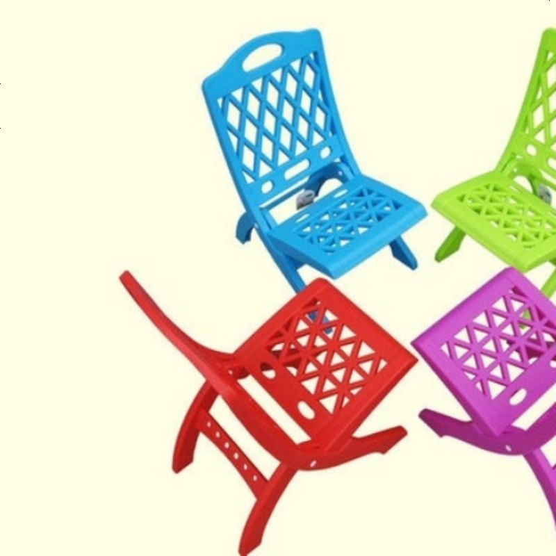 加厚型塑料凳子儿童矮凳板凳小椅子靠背坐椅幼儿园桌椅折叠空调椅 绿色