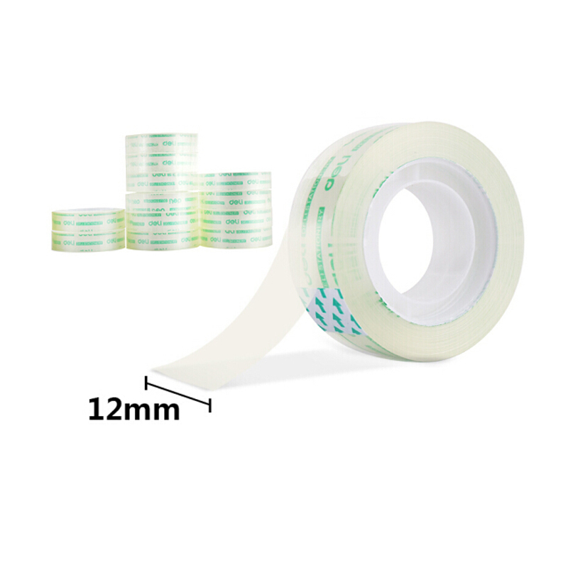 得力(deli)透明高粘文具胶带/小胶带 12mm*30y(27.4m/卷)12卷/筒