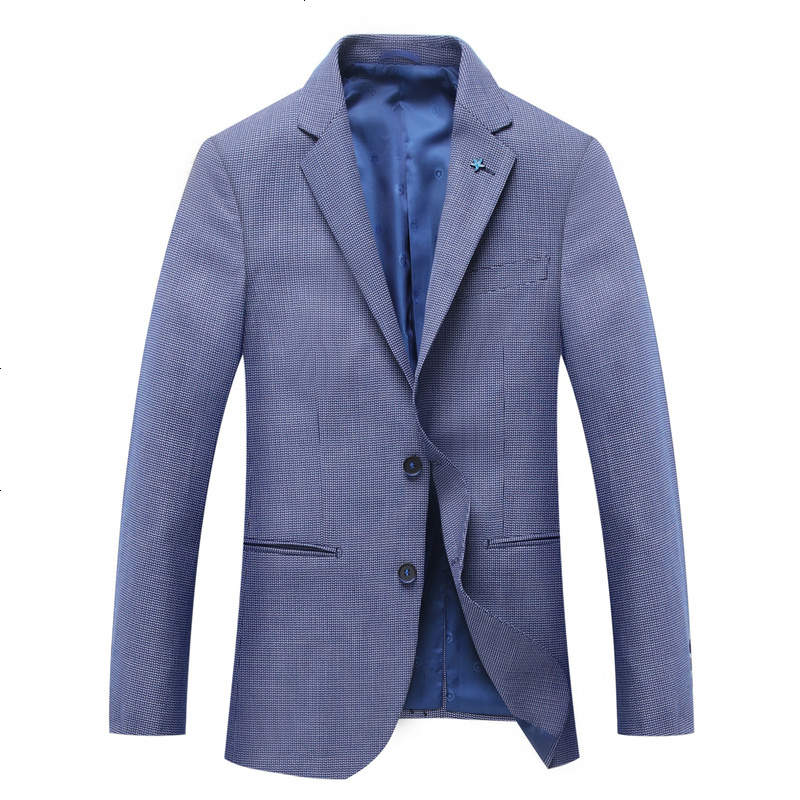 海家剪标男士单西2019春夏季新款薄款单件西服男舒适花纹款有型潮